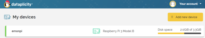 Dataplicity dashboard